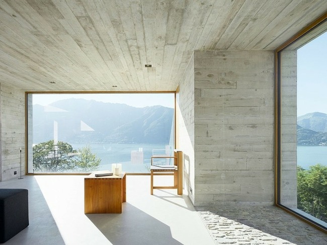 Betonghus snygg design sjöbergen Schweiz