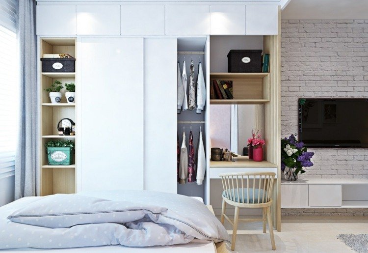 säng-vardagsrum-integrera-garderob-idé-skandinavisk-klinker-industriell
