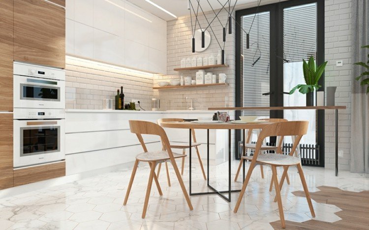 säng-vardagsrum-integrera-minimalistisk-kök-designer-lampa