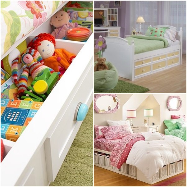 Säng-med-säng-låda-platsbesparande-idé-barnrum