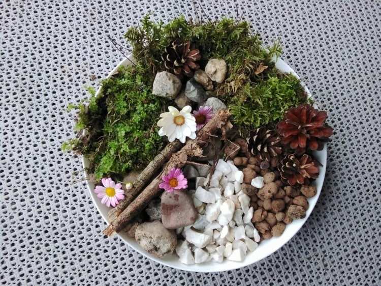 Bygg ditt eget bietryck med expanderad lera, stenar, mossa, kottar