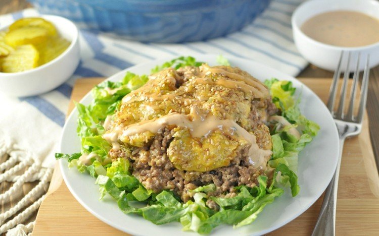 big mac sallad med lågt kaloriinnehåll