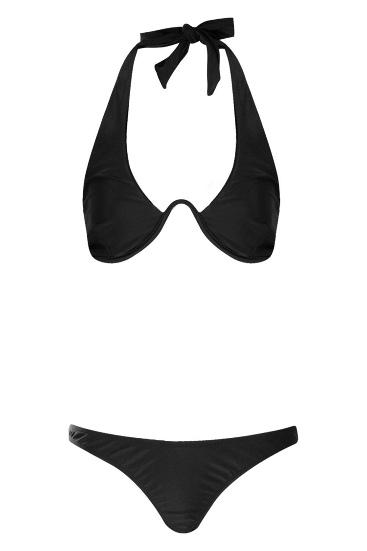 bikinimodetrend v-bar svart modell höftringning