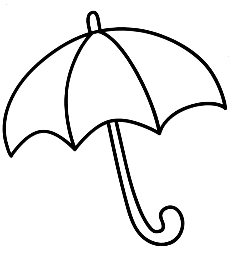 Gör flisdekoration själv med små barn - fyll i ett paraply