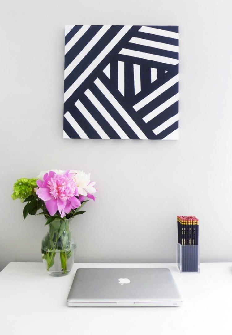 Skapa-dina-egna-bilder-vägg-dekoration-geometrisk-kvadrat-svart-vit-minimalistisk