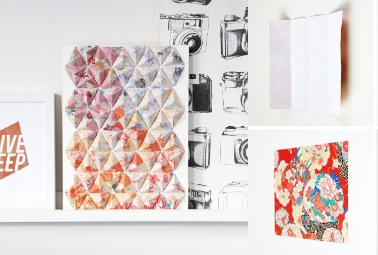 gör-dina-egna-bilder-vägg-dekoration-origami-papper-figur-veck