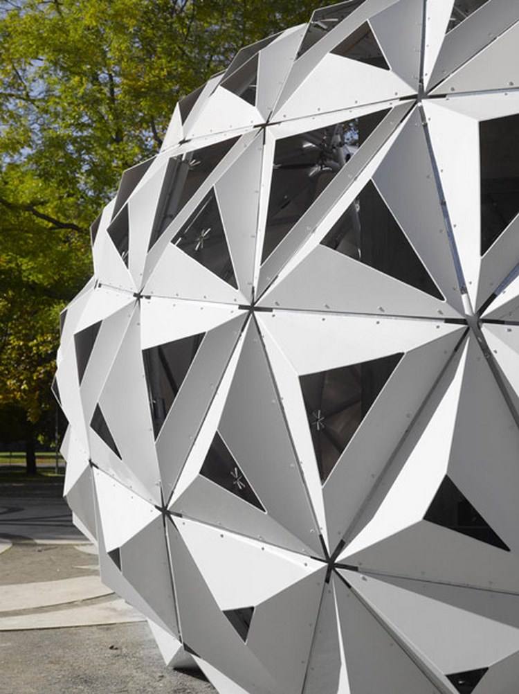 arch2o arboSkin paviljong bioplastics universitet i stuttgart itke studenter professorer projekt industri branschceller pyramider