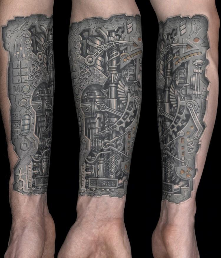 biomekanik-tatuering-underarm-robot-delar-3d-effekt