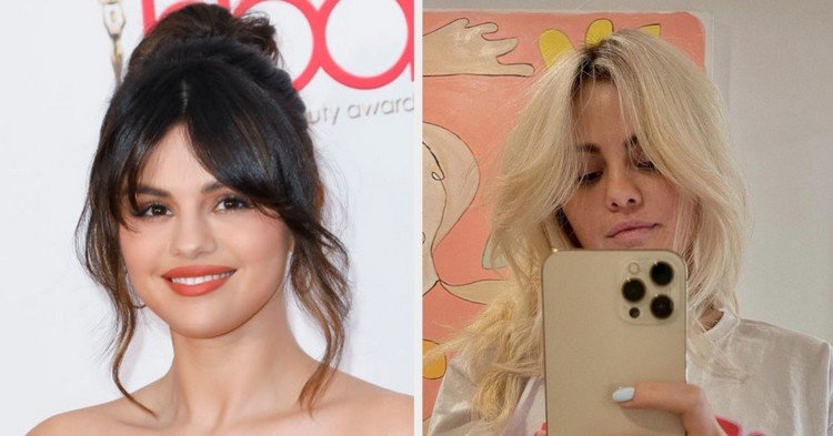 Selena Gomez blont hår 2021 trendiga blonda nyanser