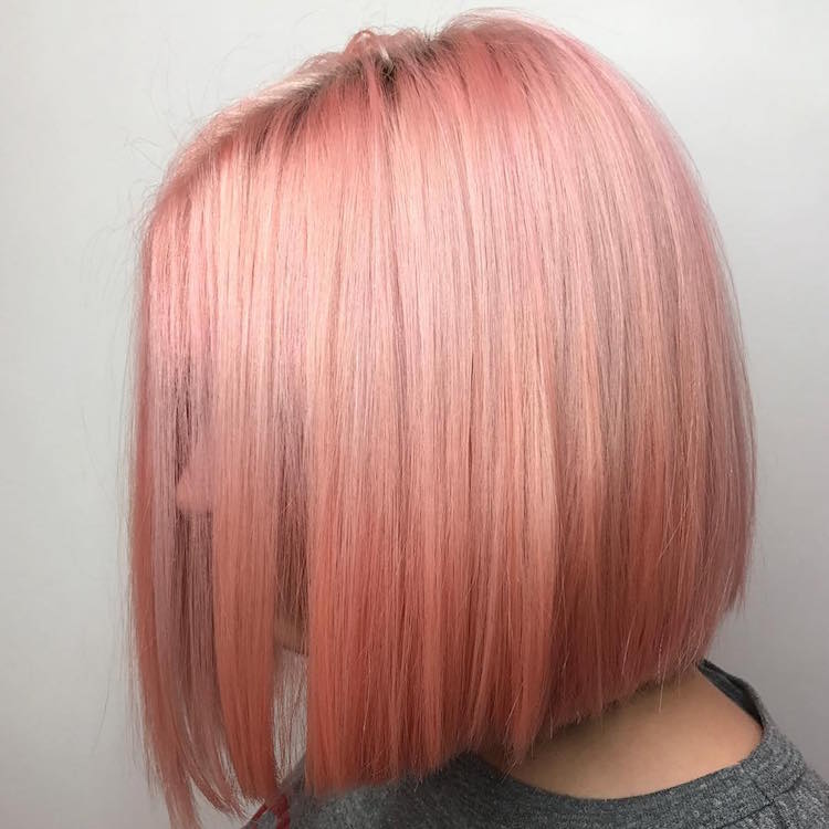blorange -hår-färg-bob-rosa-pastellfärg
