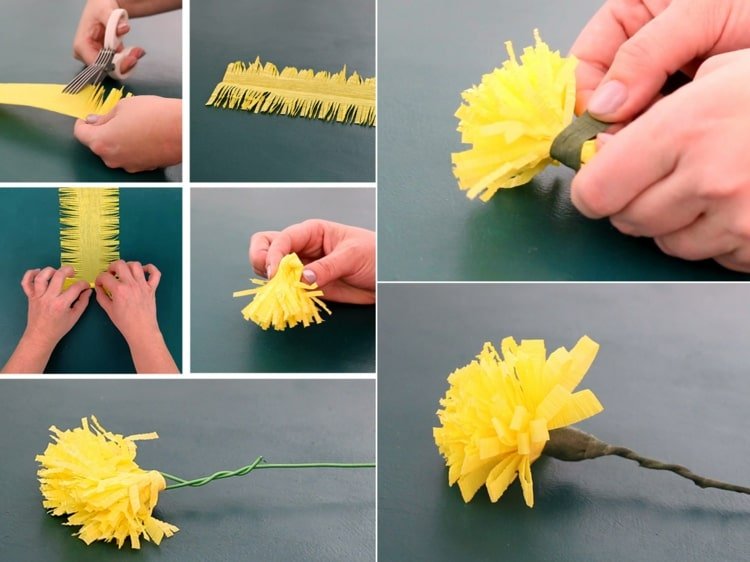 Gör stamusen gul för en överdimensionerad blomma