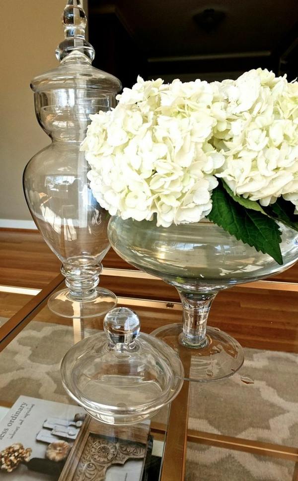 vita blommor skål glas dekorera bord
