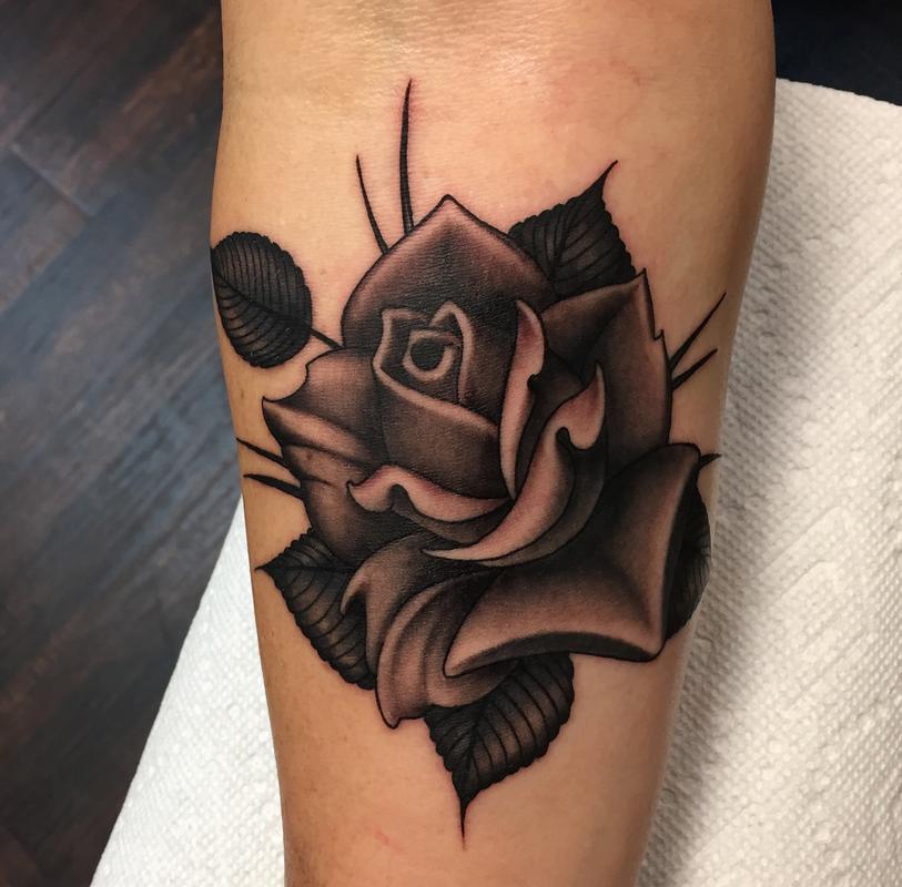 Flower Tattoo Black Rose Tattoo Betydelse Underarm
