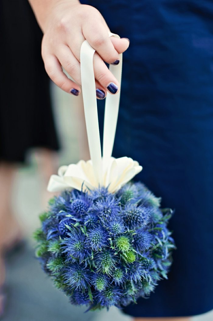 bukett blå höstblommor äng bröllopsblommor
