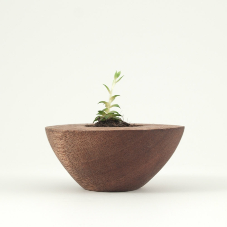 skål trä rund blomkruka design växtdekoration modern