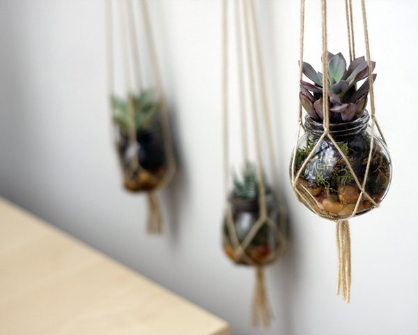 mini blomkrukor för att hänga barnglasögon grusmossa