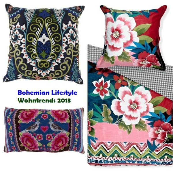 2013 levande trendfärger blommönster örngott