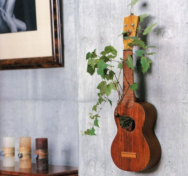 Väggdekoration gitarr-bonsai träd