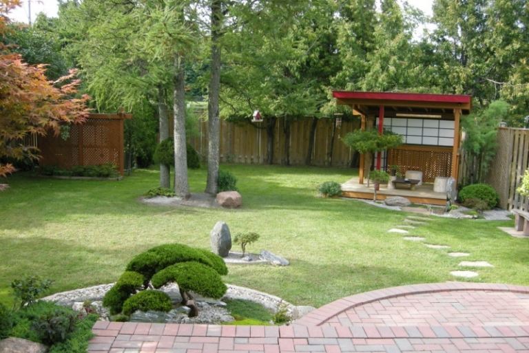 Bonsai tree rock garden skapa lusthus