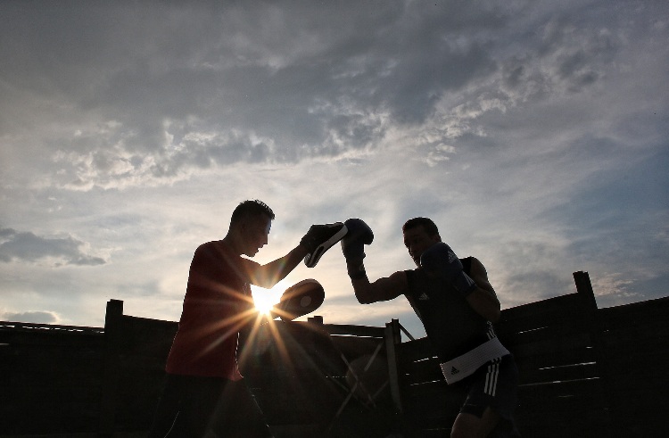 Boxning sport risk för skada sparring