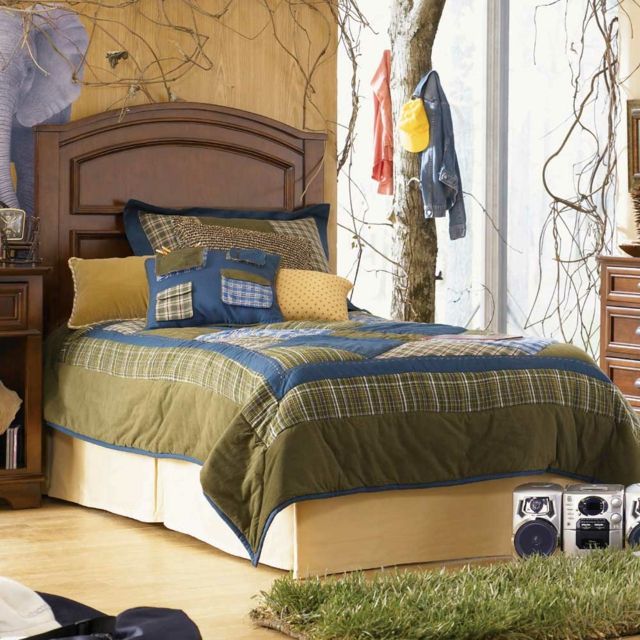 Trä sängställ rack moderna sovrum möbler design idéer