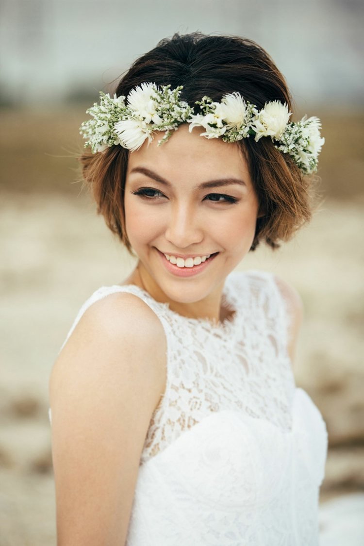 make up brud bröllop frisyrer boho look bröllopsklänningar vintage