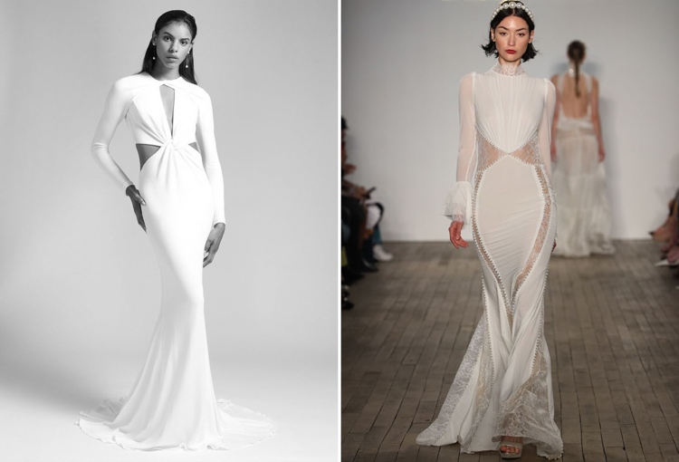 Brudmode 2019 cutout klänning sensuell modern