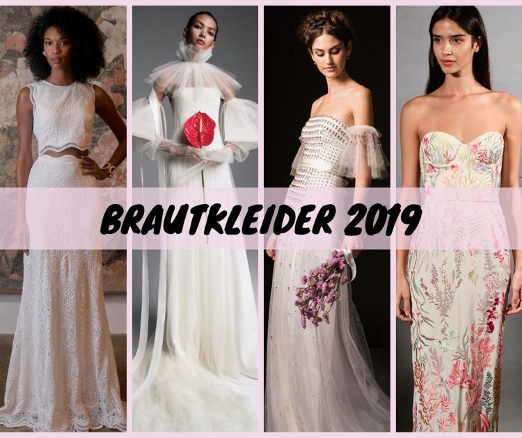 Bröllopsklänningar 2019 detaljer färger skär topptrender