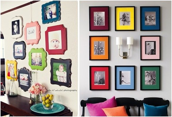 Familj-foton-på-väggen-färgglada-idéer