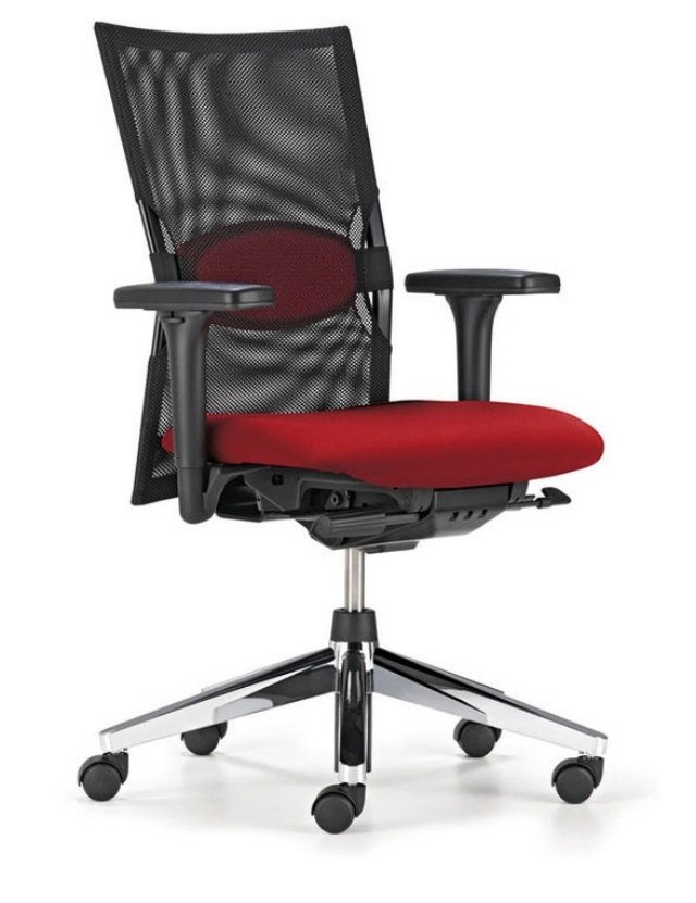 Möbler design stol idéer metall-moderna svart-röda comforto-55-haworth