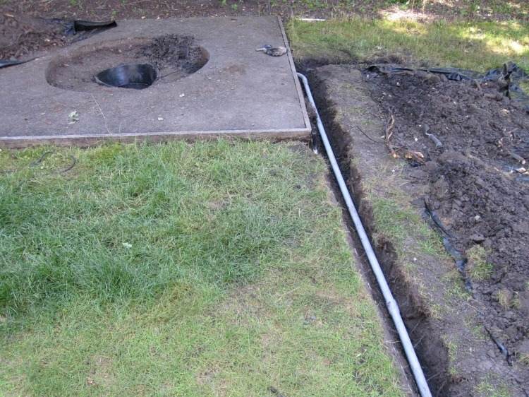 rörledning för vattenförsörjning bygg din egen brunn i trädgården