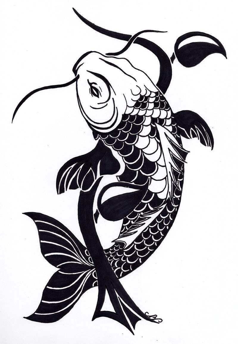 Koi Fish Betydelse Tatueringsdesignmallar Japanska tatueringar