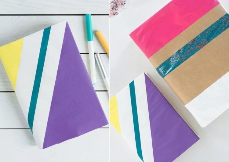 Gör bokomslag själv och designa med färger - geometriskt mönster