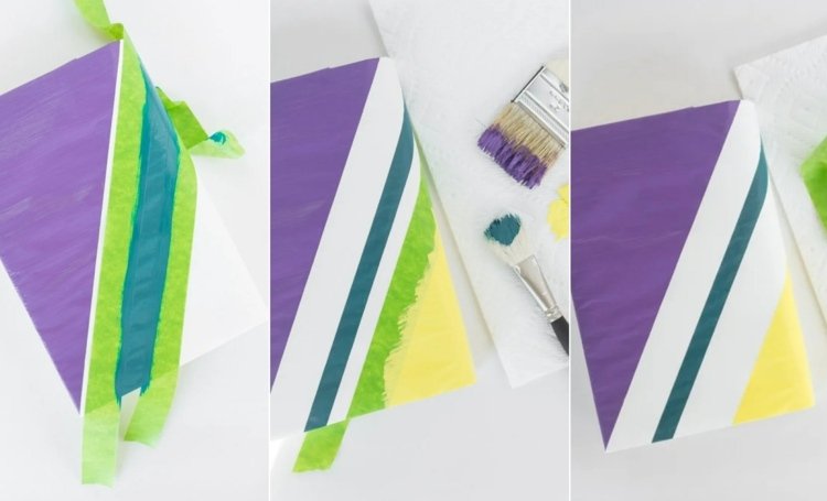 Gör ett bokomslag själv med vitt papper - modernt mönster i ljusa färger