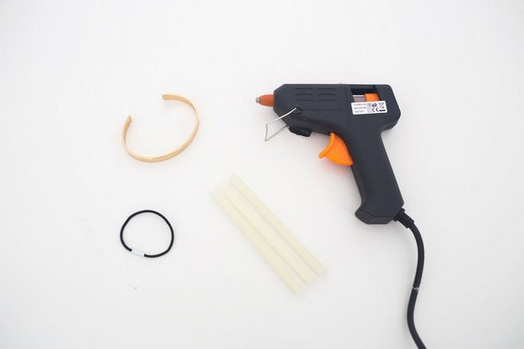 DIY bulle manschett material varmt lim hår slips armband