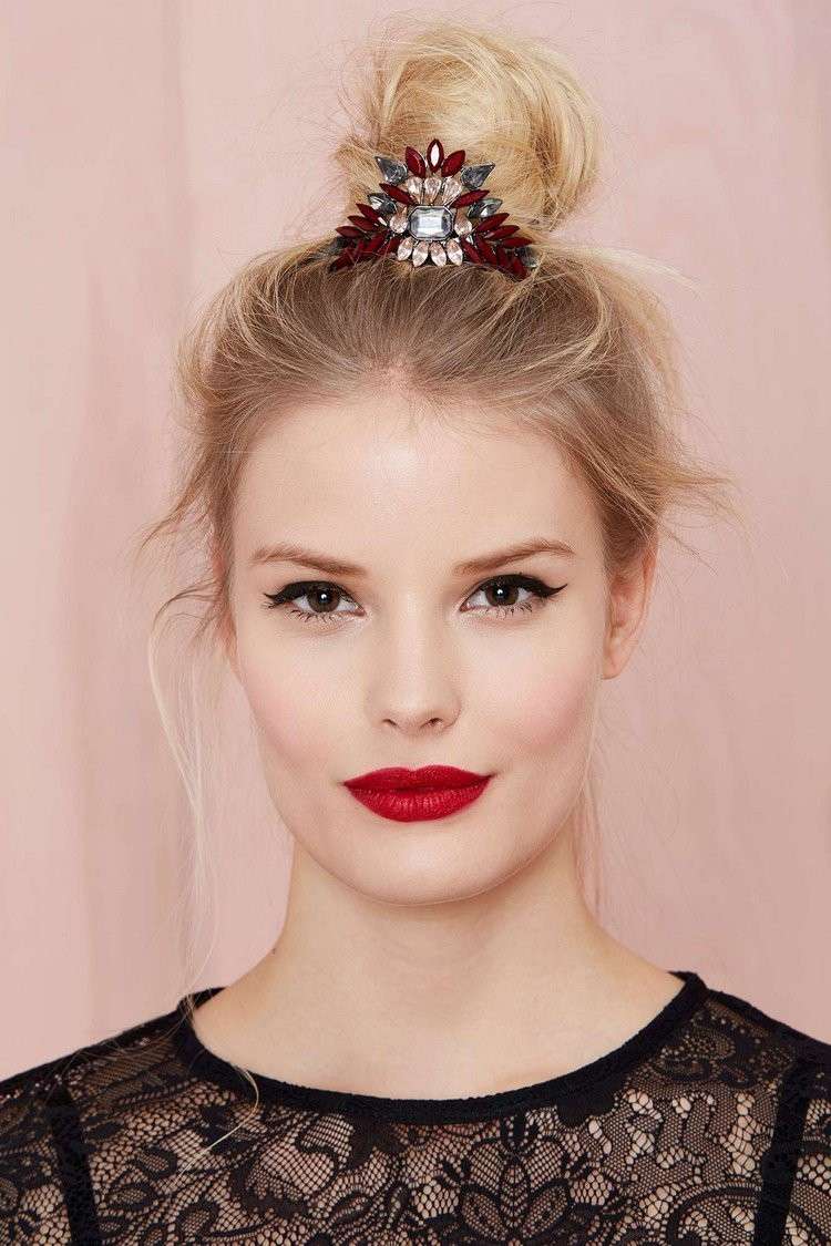 festliga frisyrer bulle bulle manschett stenar festlig make-up