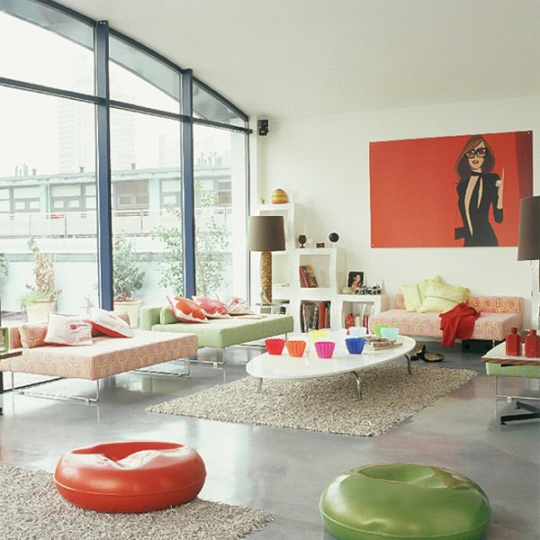 Elegant och modern-retro-möbler-vardagsrum