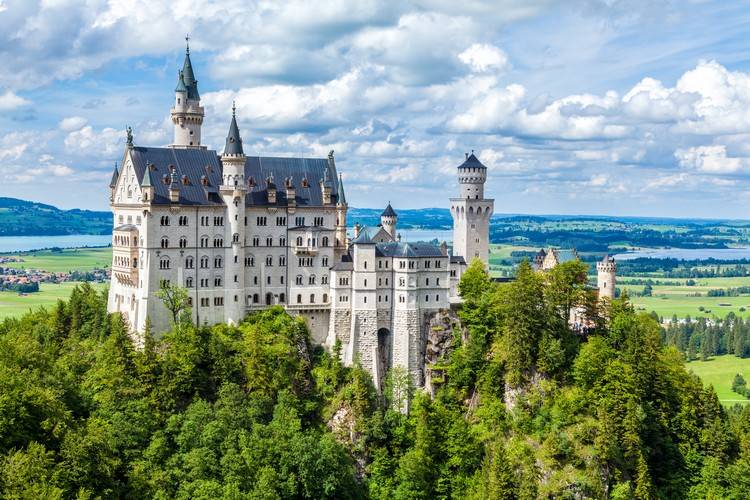 Neuschwanstein slott besöker slott i Tyskland