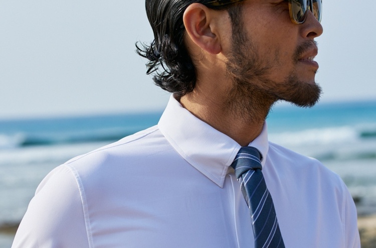 affärsvåtdräktskjorta vit design slipsglasögon surfare