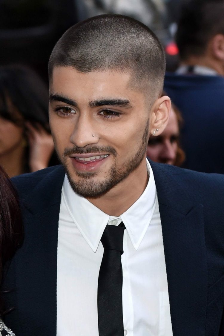 mens buzz cut längd sidosektion kortare zayn malik