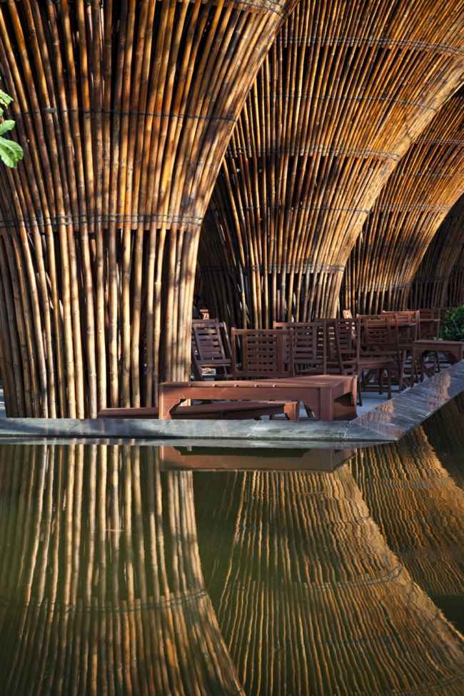 exotisk bambu konstruktion öppen bra ventilation