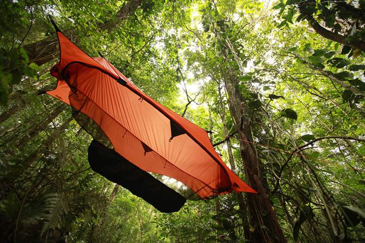 camping-hängmatta-utomhus-tillbehör-tält-skog-vandring-regn skydd