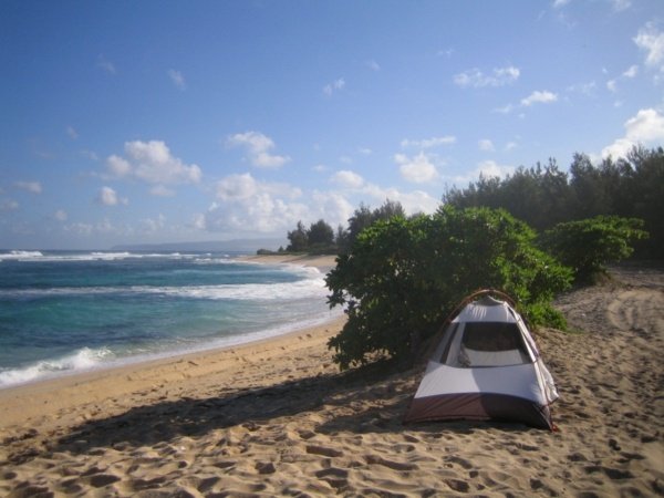 Strand campingplats tips tält