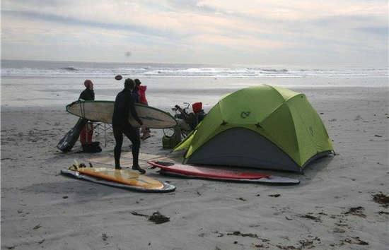 Tälttips för strandsurfare