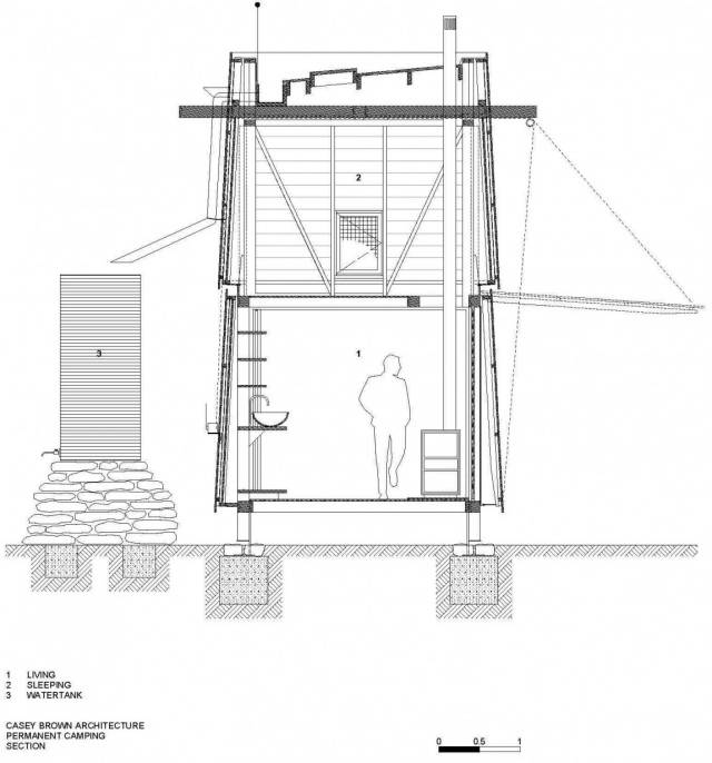 två våningar struktur camping casey brun-arkitektur australien