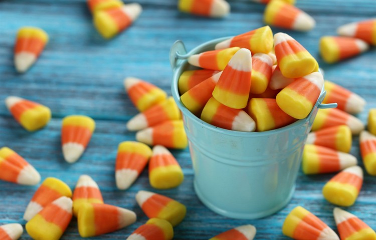 Candy Corn Cookies Recept enkla bakrecept för Halloween -godis