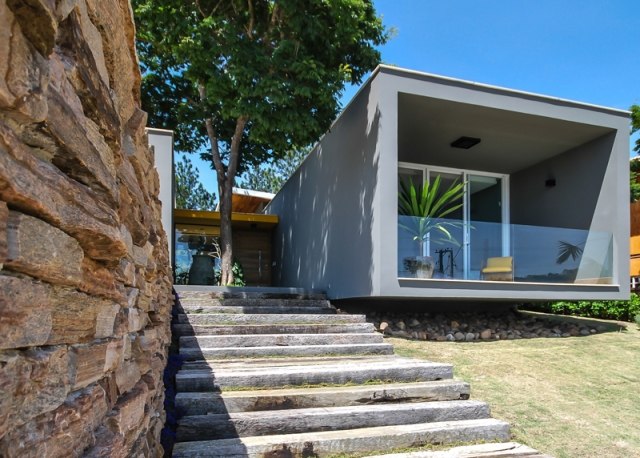 Hus kub-glas fasad fasad-integritet vägg-Otta-Albernaz-Arquitetura
