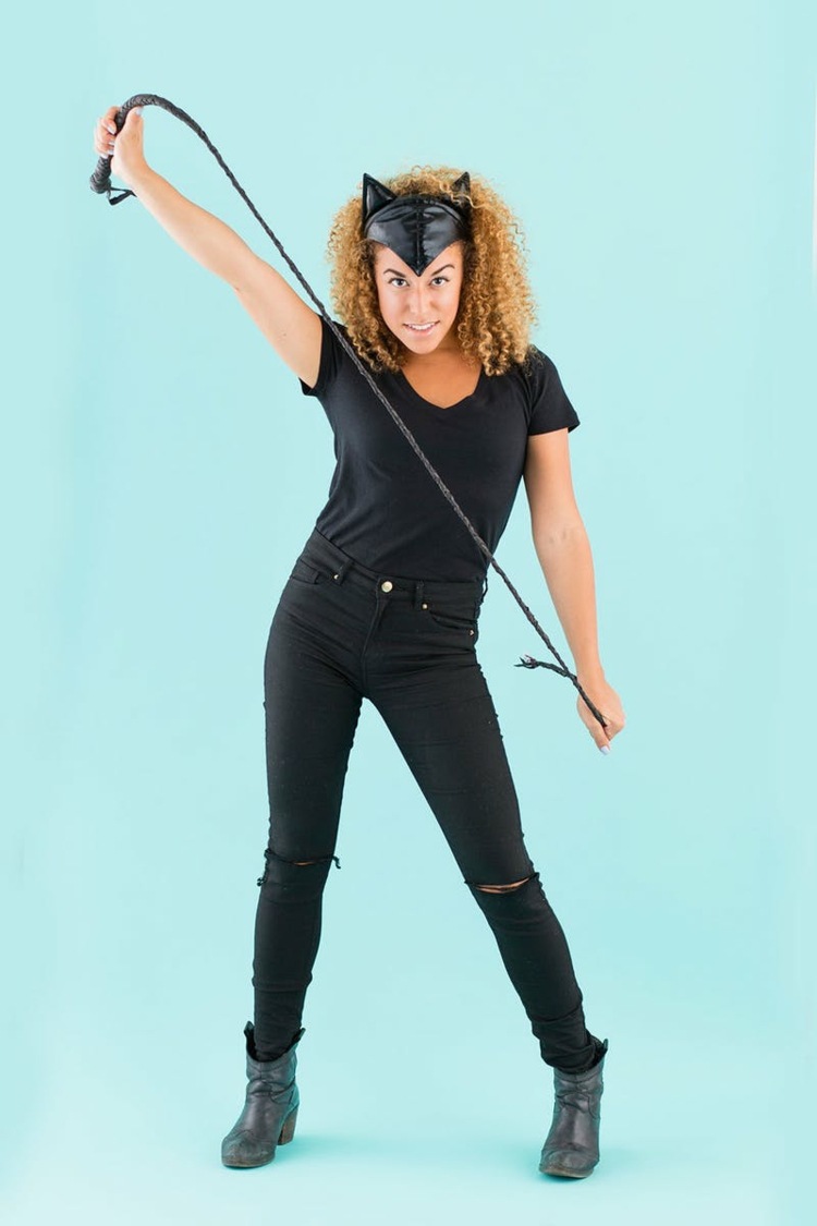 alloween-stövlar-öron-piska-catwoman-karneval-kostym