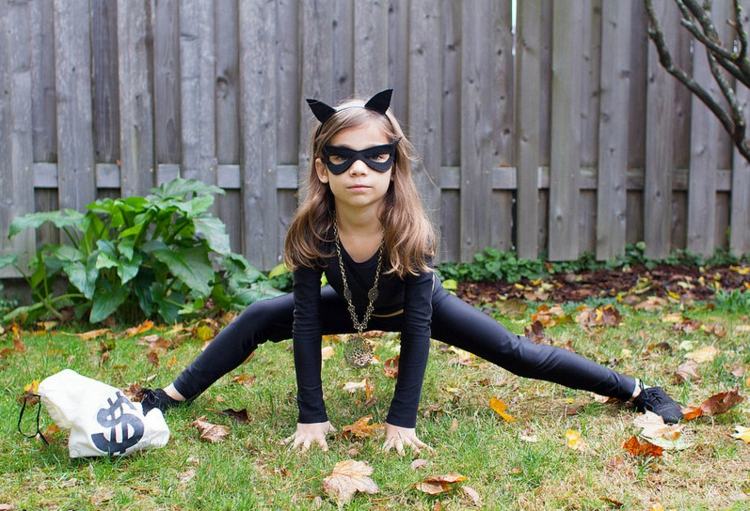 catwoman kostym öron-mask-tjej-svart