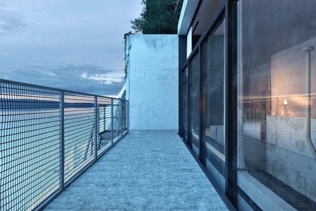 3D visualisering-arkitektur projekt-hus havsutsikt villa